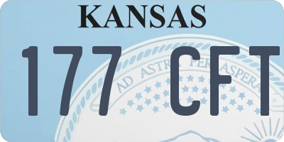 KS license plate 177CFT