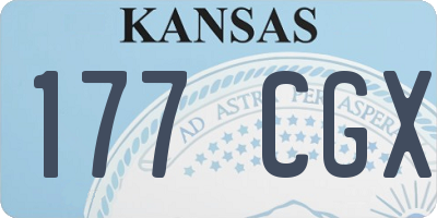 KS license plate 177CGX
