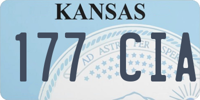 KS license plate 177CIA