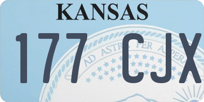 KS license plate 177CJX
