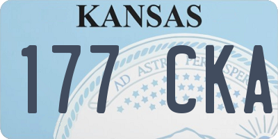KS license plate 177CKA