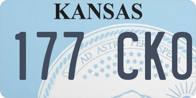 KS license plate 177CKO