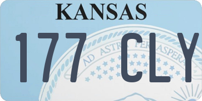 KS license plate 177CLY