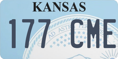 KS license plate 177CME