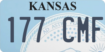 KS license plate 177CMF