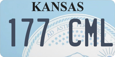 KS license plate 177CML