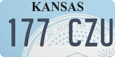 KS license plate 177CZU
