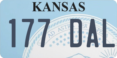 KS license plate 177DAL