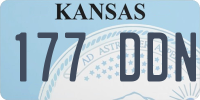 KS license plate 177DDN