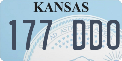 KS license plate 177DDO