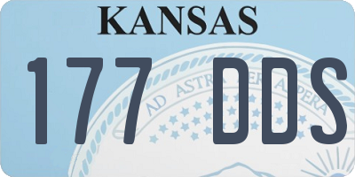 KS license plate 177DDS