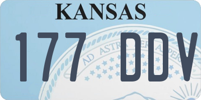 KS license plate 177DDV