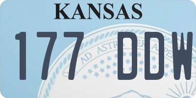 KS license plate 177DDW