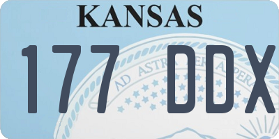 KS license plate 177DDX