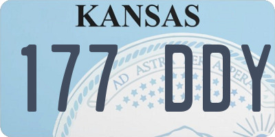 KS license plate 177DDY