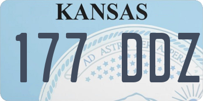 KS license plate 177DDZ