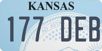 KS license plate 177DEB