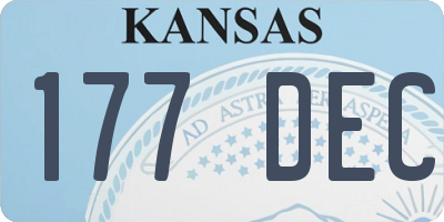 KS license plate 177DEC
