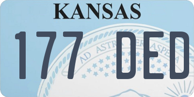 KS license plate 177DED