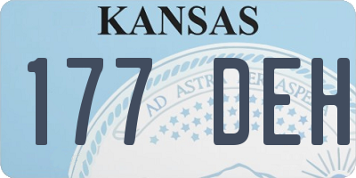 KS license plate 177DEH
