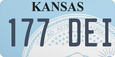 KS license plate 177DEI