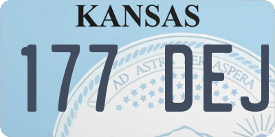 KS license plate 177DEJ