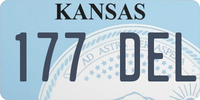 KS license plate 177DEL