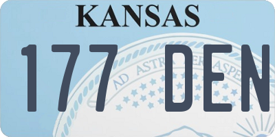 KS license plate 177DEN