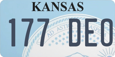 KS license plate 177DEO