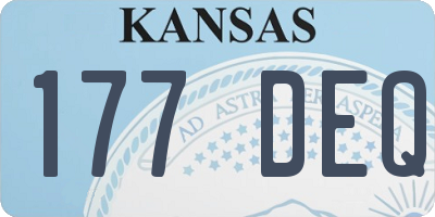 KS license plate 177DEQ