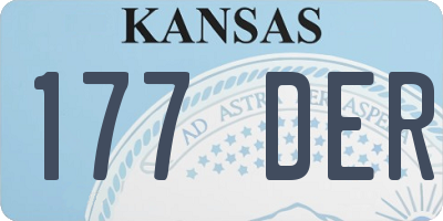KS license plate 177DER