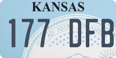 KS license plate 177DFB