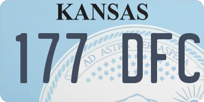 KS license plate 177DFC