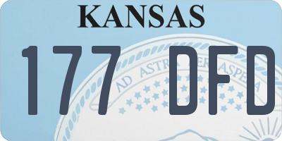 KS license plate 177DFD