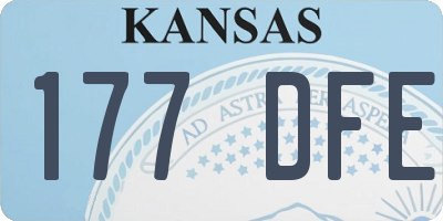 KS license plate 177DFE