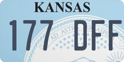KS license plate 177DFF