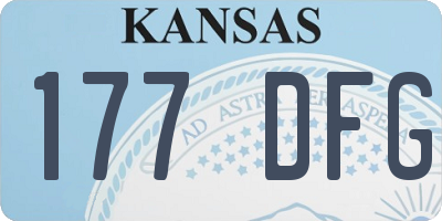 KS license plate 177DFG