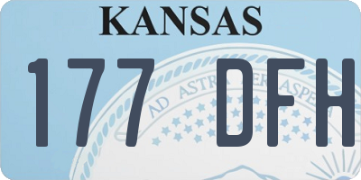 KS license plate 177DFH