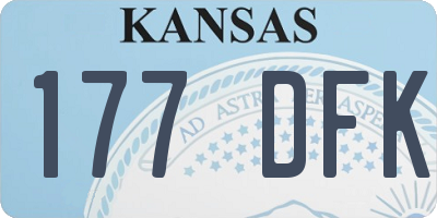 KS license plate 177DFK