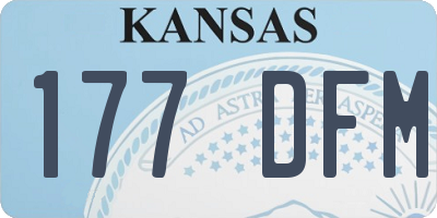 KS license plate 177DFM
