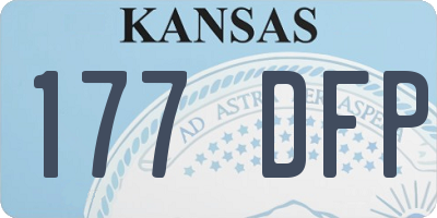 KS license plate 177DFP