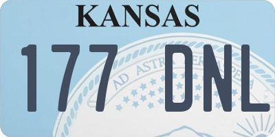 KS license plate 177DNL