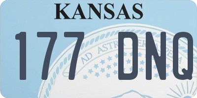 KS license plate 177DNQ