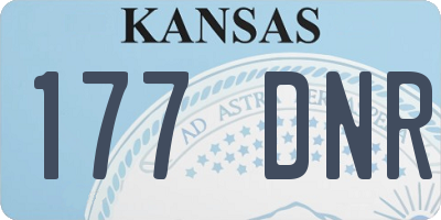 KS license plate 177DNR