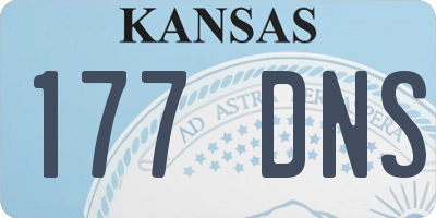 KS license plate 177DNS