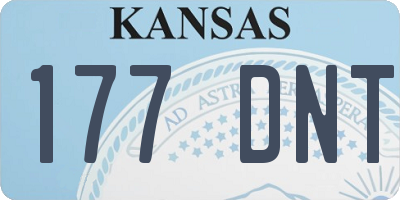 KS license plate 177DNT