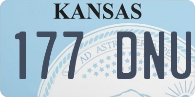 KS license plate 177DNU