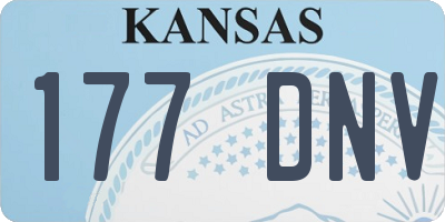 KS license plate 177DNV