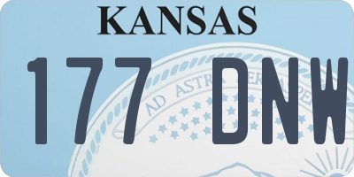 KS license plate 177DNW