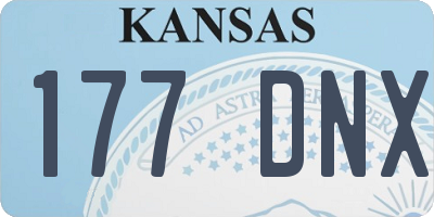 KS license plate 177DNX